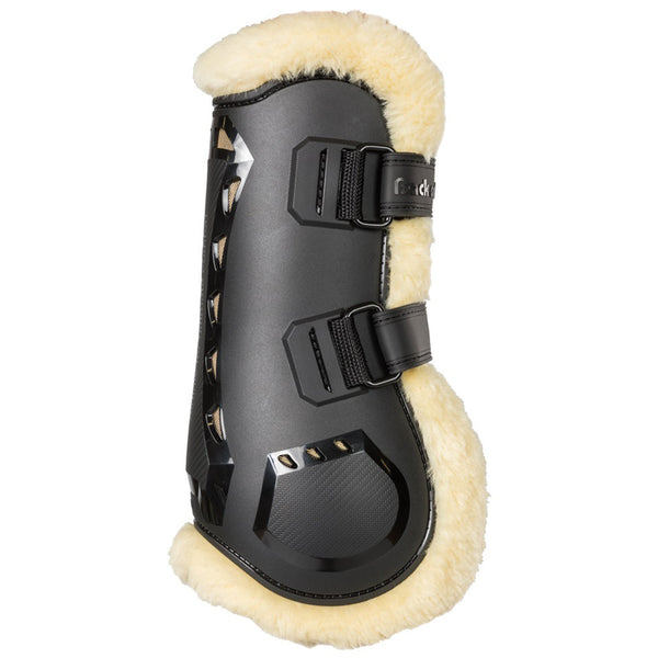 AirFlow Fur Tendon Boots, Black & Brown