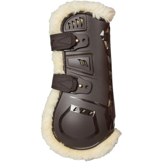 AirFlow Fur Tendon Boots, Black & Brown