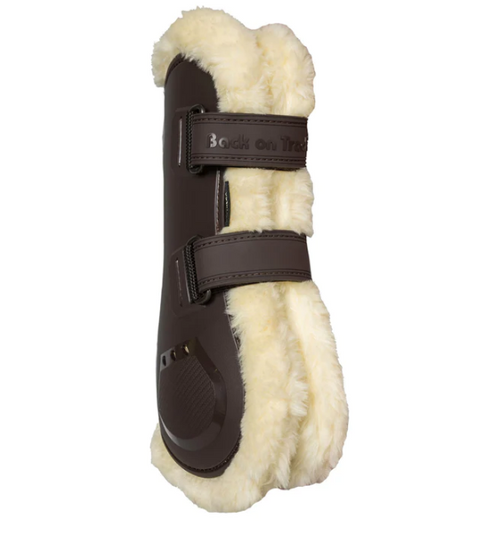 AirFlow Fur Tendon Boots, Black & Brown